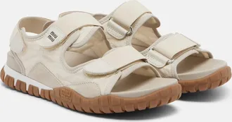 Miu Miu Tyre leather-trimmed sandals