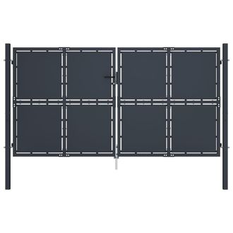 Berkfield Home Garden Gate Steel 300x125 cm Anthracite