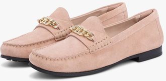 Tommy Hilfiger Womens Chain-Link Suede Loafer - Misty Blush - US 6.5 / EU 37
