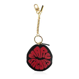 Marc Jacobs Bag Accessories, female, Black, Size: ONE SIZE Leather Keychain