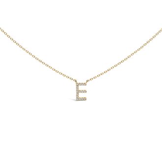 House of Brilliance 10K Gold Diamond Accent A-Z Block Initial Pendant Necklace