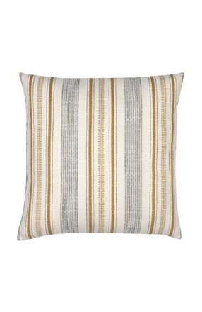 Elaine Smith Pathway Textured Stripe Indoor & Outdoor Woven Accent Pillow in Gold at Nordstrom, Size 20X20