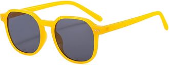 Generic Square Frame Womens Driving Sunglasses Outdoor Mens Vacation Sports Sun Glasses(Yellow)