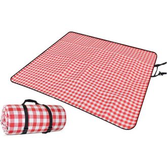 OEM Manta De Picnic Impermeable Y Lavable De 150 X 200 Cm Para Tomar El Sol, La Playa, Acampar Y Uso Al Aire Libre - Rojo-crezuo