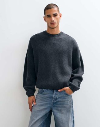 Weekday maglione oversize in grigio scuro m&eacute;lange