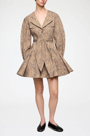 Ganni Burro Shirt Dress in Stretch Cotton - Size 34 Organic