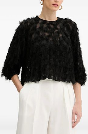 BOSS Blusa con decorazione Baima - Nero