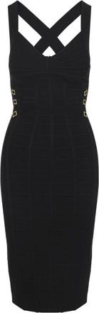 Elisabetta Franchi Shaping Midi Jurk - Dames - Casual kleedjes - Zwart - L - Kleedjes