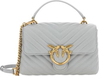 Pinko Gray Quilted Nappa Bag