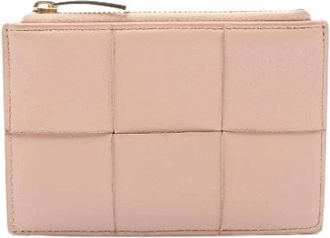 Bottega Veneta Tweedehands leren portemonnees - Dames - Vintage Accessoires - Roze - ONE Size - Vintage