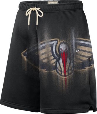 Nike Mens New Orleans Pelicans Standard Issue Fleece Basketball Shorts in Black | IQ1517-010