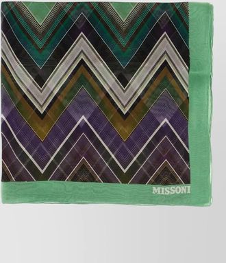 Missoni silk foulard chevron pattern lightweight fabric