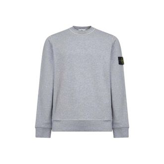 Stone Island Sweatshirts, male, Gray, M, Crewneck Sweatshirt
