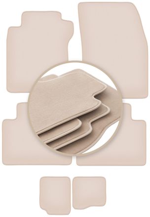 OEM Alfombrillas Premium Beige Para: Nissan X-trail Iii T32 7 Plazas 2014-2017