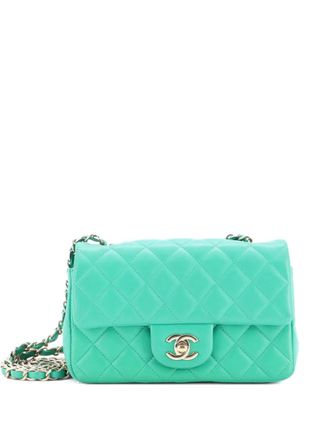 Chanel Classic Single Flap Bag Quilted Lambskin Mini crossbody bag - Verde