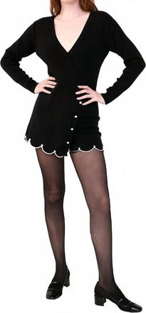 Rachel Antonoff Cupcake Long Sleeve Romper In Black