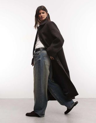 Weekday cappotto in misto lana marrone