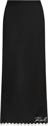 Karl Lagerfeld Gonna - Dames - Maxi Rokken - Zwart - S - Katoen - Rokken