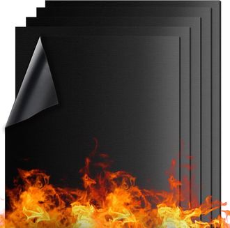 OEM Alfombrillas Para Barbacoa (5 Piezas) Alfombrillas Antiadherentes Para Parrilla Alfombrillas Para Barbacoa De Gas Y Carb&oacute;n Resistentes Al Calor Y Reco