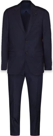 Lardini Wool Suit - Heren - Business pakken - Blauw - L - Wol - Kostuums