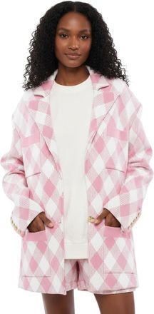 Balmain Pink Gingham Trench Coat