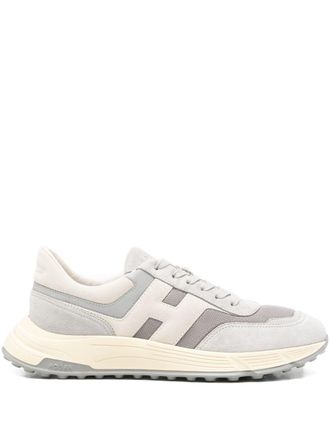 Hogan Layered Silk and Nylon Sneakers