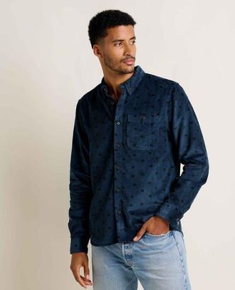 Toad & Co Mens Cascadia Long Sleeve Shirt in Midnight Geo Print at Nordstrom, Size X-Large