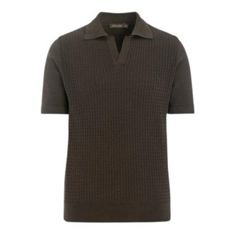 Oscar Jacobson Polo Shirts, male, Brown, Size: XL Alf Bomuld Polo Skjorte