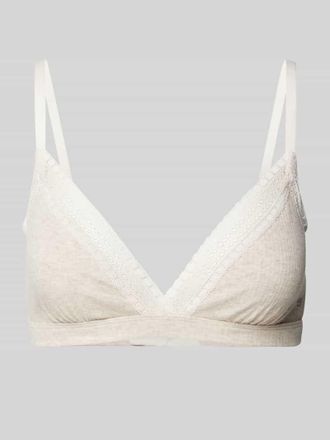 sloggi BH mit Spitzenbesatz Modell Go Ribbed in Hellgrau Melange, Größe XS