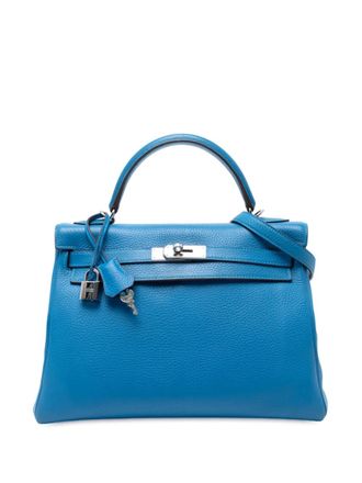 Herm&egrave;s 2011 Togo Kelly II Retourne 32 satchel - Blauw