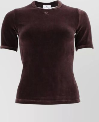 Courr&egrave;ges velvet t-shirt