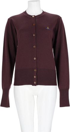 Vivienne Westwood Grey Classic Embroidered Wool Cardigan