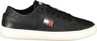 Tommy Hilfiger Womens Corporate Sneaker - Black Leather - Size EU 36