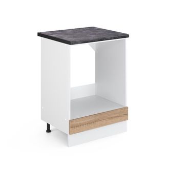 Vicco Armario Para Horno Empotrado R-line, Sonoma, 60 Cm, Et Antracita