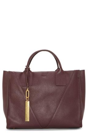 Vince Camuto Lorla Leather Satchel in Red at Nordstrom