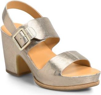 Kork-ease San Carlos Platform Sandal in Gold at Nordstrom, Size 10
