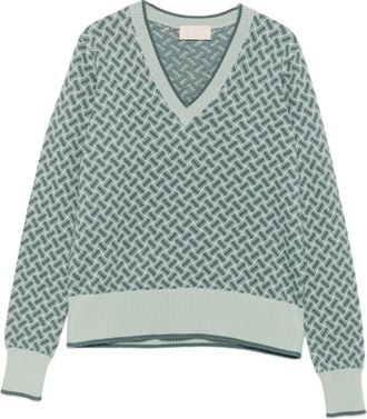 Drumohr Long Sleeve V-Neck Sweater