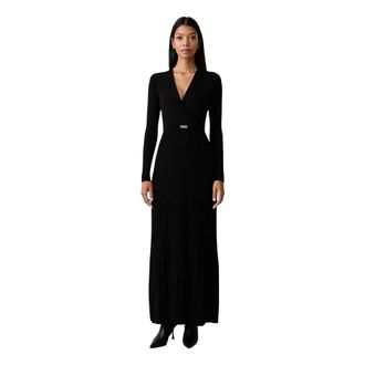 Twinset Abito lungo a portafoglio - - Dresses - Donna - Nero - S