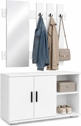 VCM Conjunto De Armario Para Pasillo Con Banco Gados Xl 132x90x33 - Vcm