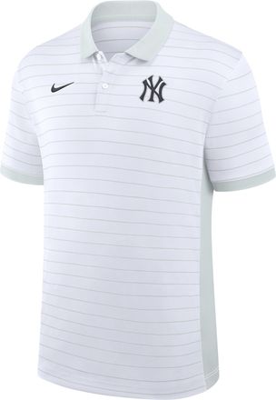 Nike New York Yankees Authentic Collection Striped Victory Nike Mens Dri-FIT MLB Polo in White | 03BG0GJCNK-P81