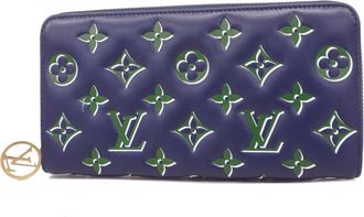 Louis Vuitton Blue Green Long Wallet (Bi-Fold) (Pre-Owned)