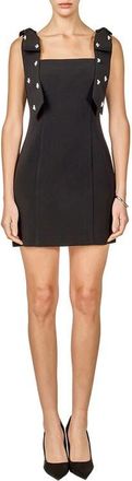 endless rose Rhinestone Strap Sheath Minidress in Black at Nordstrom, Size X-Small