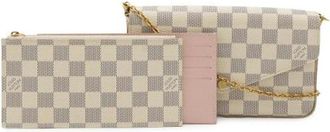Louis Vuitton Pre-owned Pochette Felicie Damier Azur schoudertas - Dames - Vintage Clutch - Beige - ONE Size - Vintage