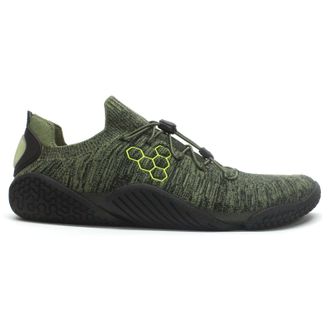 Vivobarefoot M Flex Textile Synthetic Mens Low Top Trainers - Forest Green Acid Lime - Size:UK 11.5