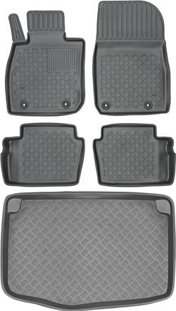 OEM Mazda 2 Iii Hatchback De 2014 (juego) - Alfombrillas Para Coche + Alfombrilla Para Maletero