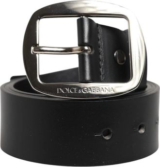 Dolce & Gabbana Klassieke Riem - unisex - Riemen - Zwart - ONE Size - Leer - Accessoires
