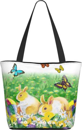 AOOEDM Spring And Rabbit Butterfly Ladies Shopping Bag 13x11x7in.The Perfect ValentineS Day Gift.It Is The Best ValentineS Day Gift For Mom, Daughter, Wife,E