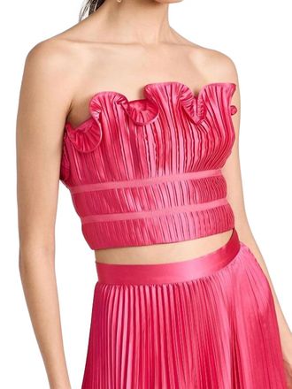 AMUR Oriel Bustier Top In Dahlia Pink Fuschia