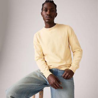 Levi's Lightweight Housemark Sweater - Mens - 2XL - Yellow / Rutabaga Pique