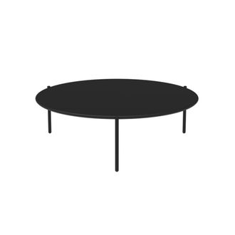 MondoViro Mesita baja redonda de metal 110x110 cm 35h negro